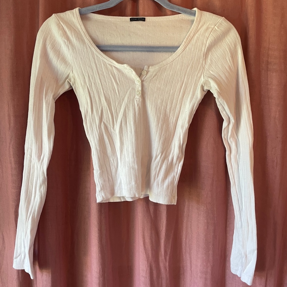 Brandy Melville White Cotton Shirt